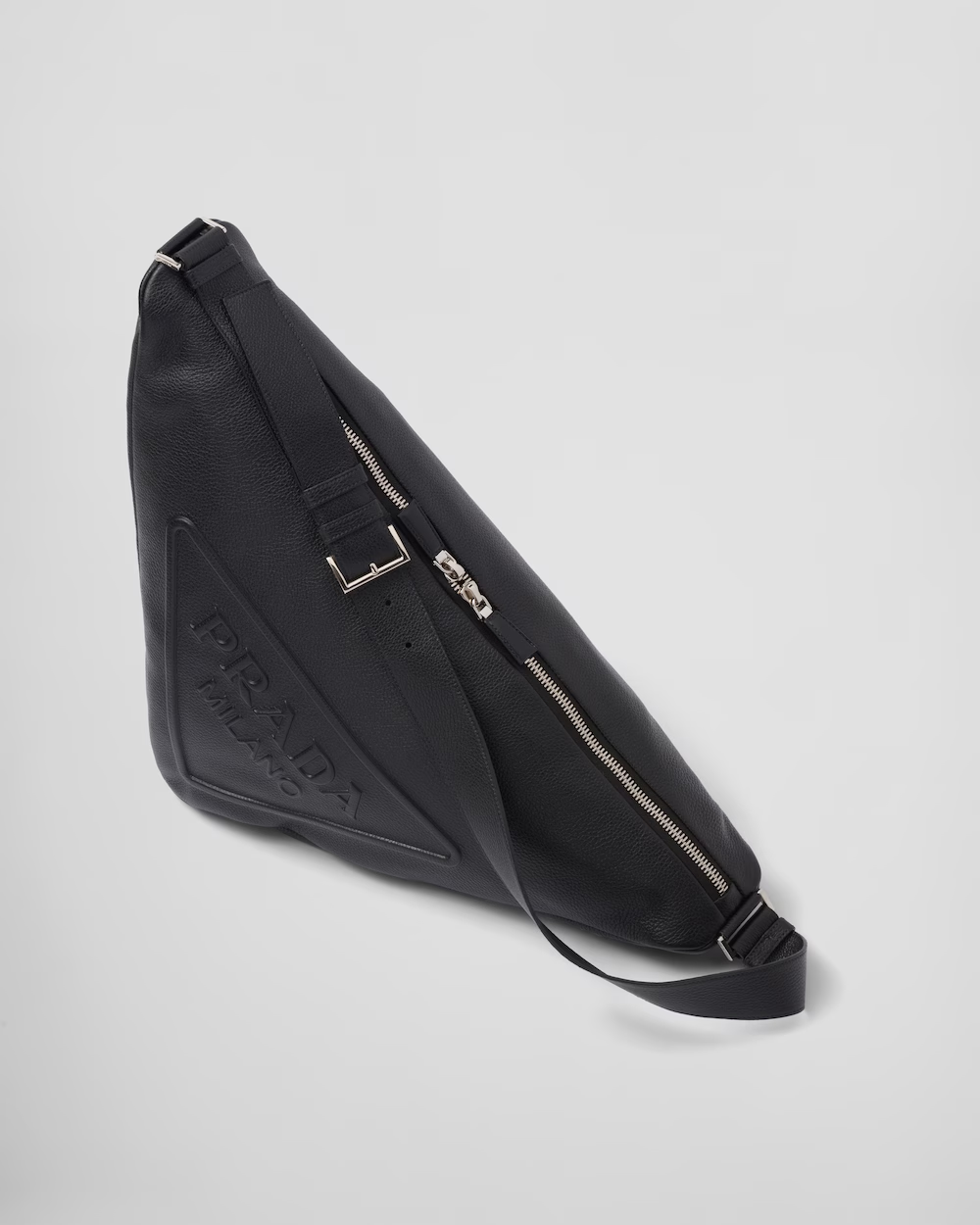 Large leather Prada Triangle bag